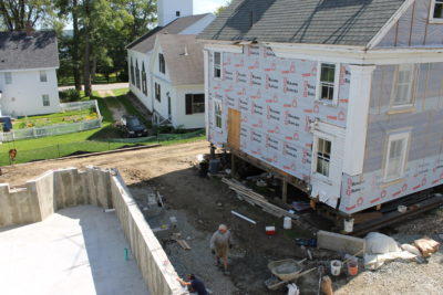 Samuel P. Grindle House in early stages of its restoration. September 2013