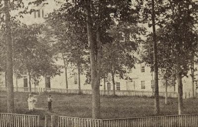 Castine common c.1870. Grindle House on right through the elms