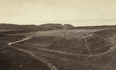 Baseball game at Fort George c. 1890. A.H. Folsom, photographer