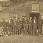 Men in front of the rope factory.