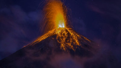 Fuego volcano is located 10 miles from this vacation home.