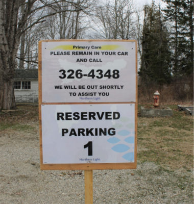 Seen at the parking lot of Castine Community Health, the Northern Light Health Center in Castine. Photo by Castine Historical Society.